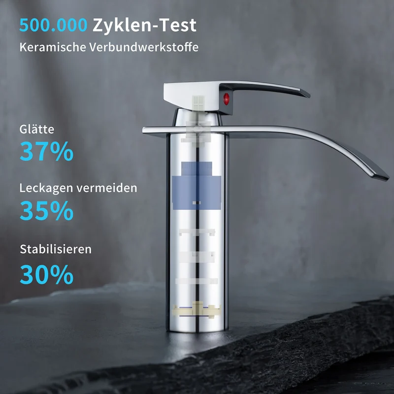Homelody Waschtischarmatur Wasserfall Wasserhahn Waschbeckenarmatur Einhand Badarmatur