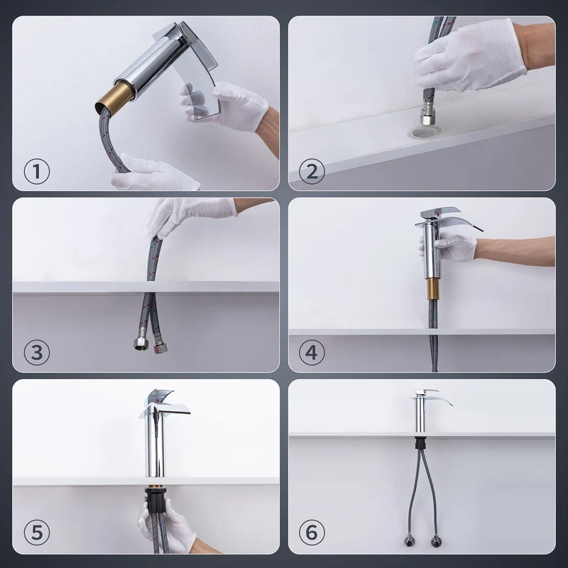 Homelody Waschtischarmatur Wasserfall Wasserhahn Waschbeckenarmatur Einhand Badarmatur