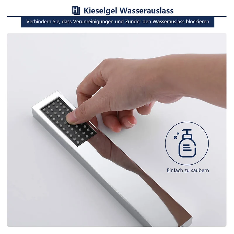 Homelody Moderne Wandhalterung Brausearmatur mit Regal Messing Wannenarmatur