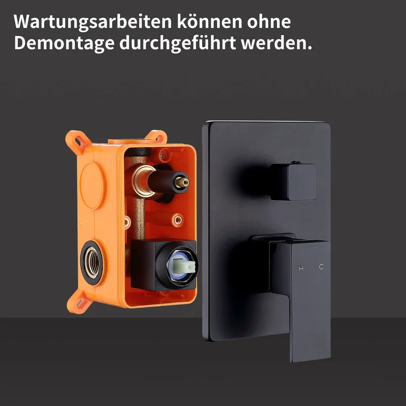 Homelody Unterputz Duschsystem aus Messing, 12 Zoll Kopfbrause Dusche