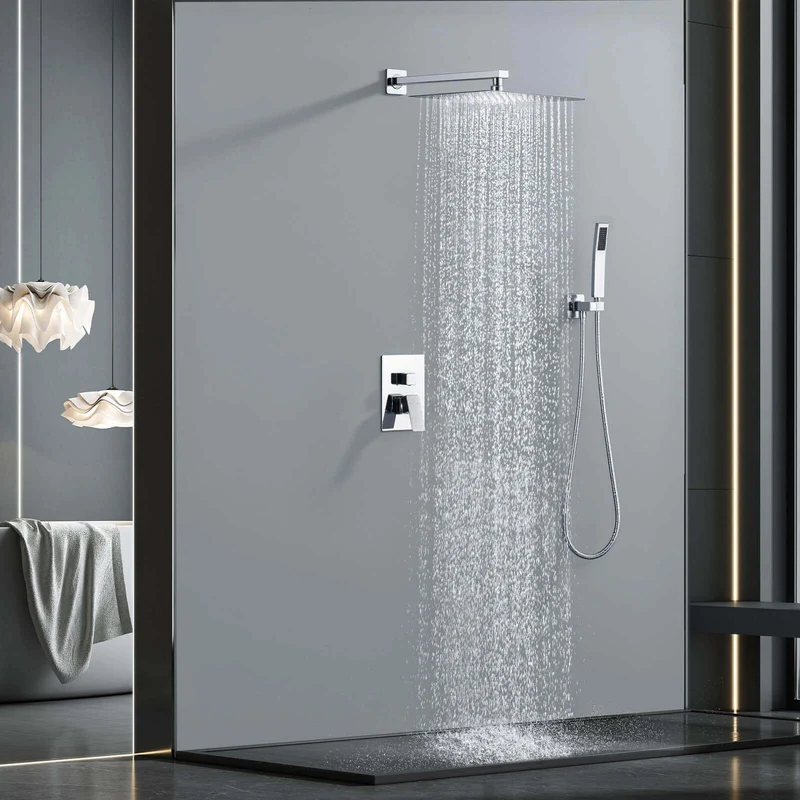 Homelody Unterputz Duschsystem aus Messing, 12 Zoll Kopfbrause Dusche