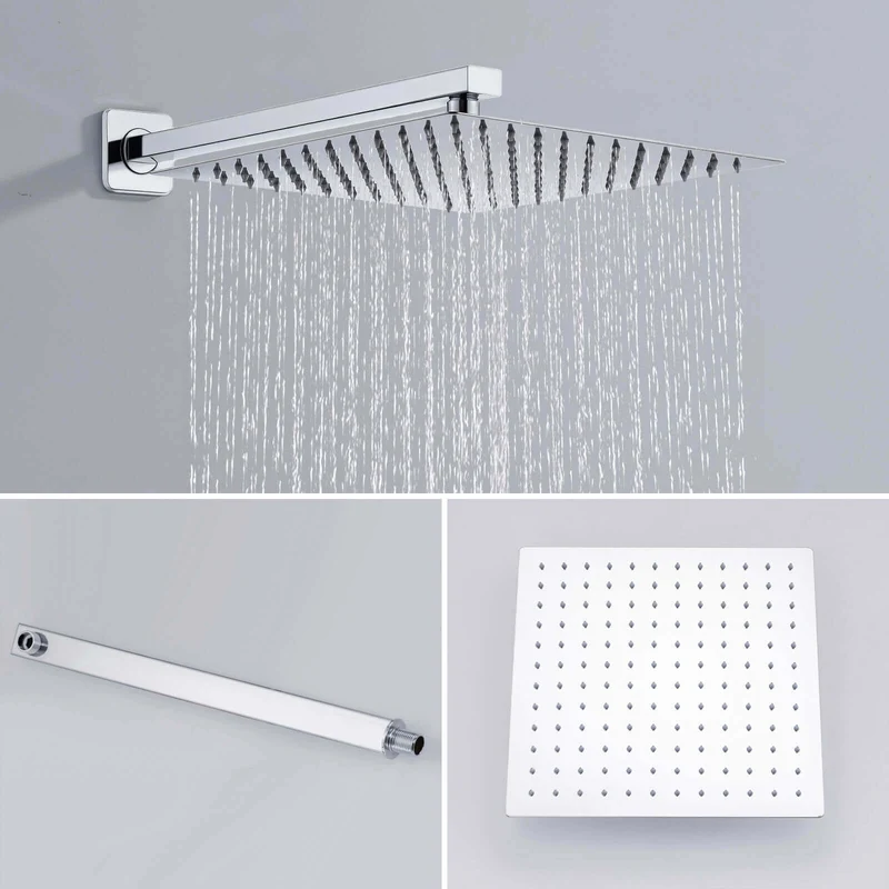 Homelody Unterputz Duschsystem aus Messing, 12 Zoll Kopfbrause Dusche