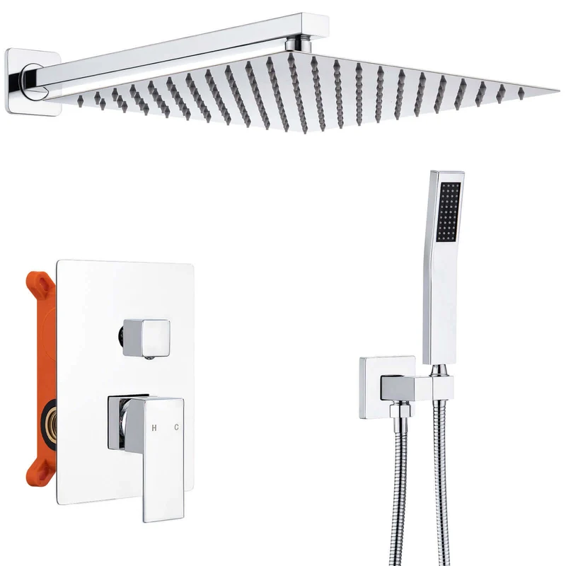 Homelody Unterputz Duschsystem aus Messing, 12 Zoll Kopfbrause Dusche