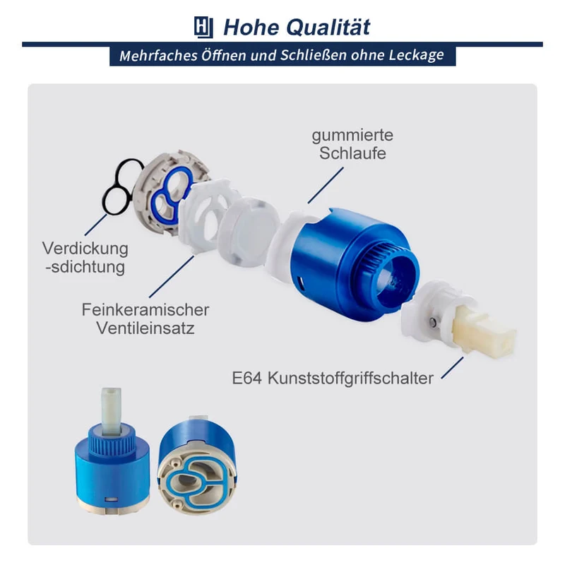 Homelody Wasserfall Armatur Wasserhahn Bad Chrom Waschbeckenarmatur hohe
