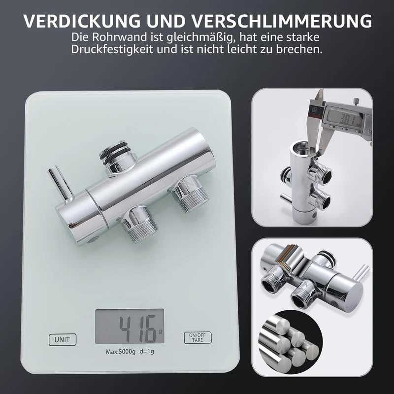 HOMELODY Duschsystem ohne Armatur, Regendusche mit Edelstahl Duschkopf Rund, Chrom Überkopfbrause Duschstange Duschset Duschsäuleset SUS304