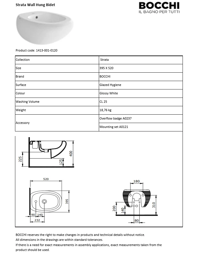 Strata Wand-Bidet