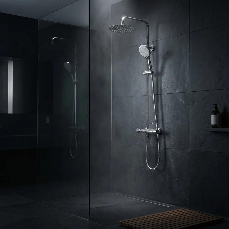Dusche mit Thermostat Lungo Chrom