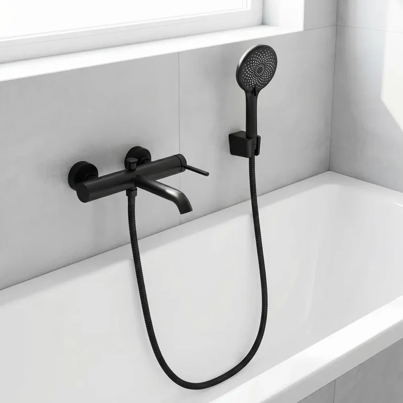 Badewannenarmatur Rivo Schwarz