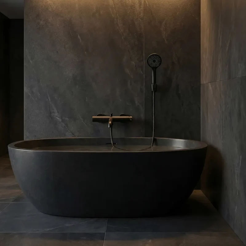 Badewannenarmatur Rivo Schwarz
