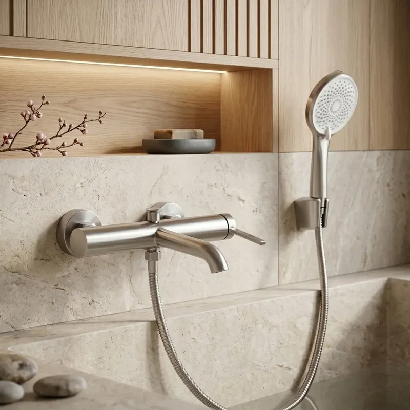 Badewannenarmatur Rivo Chrom Matt