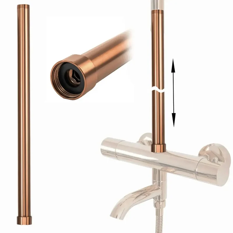 Verlängerung für Dusche 50 cm Kupfer Matt