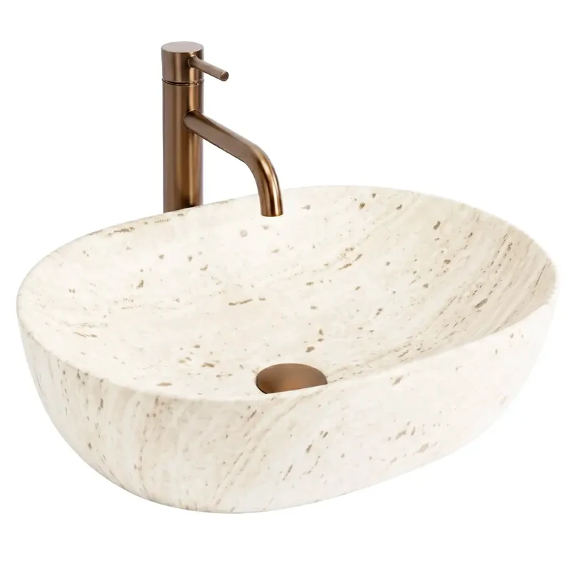 Aufsatzwaschbecken Amelia Travertine 48x34,5cm