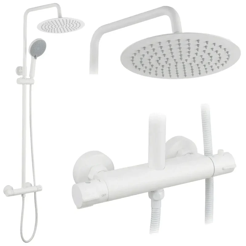 Dusche mit Thermostat Lungo White