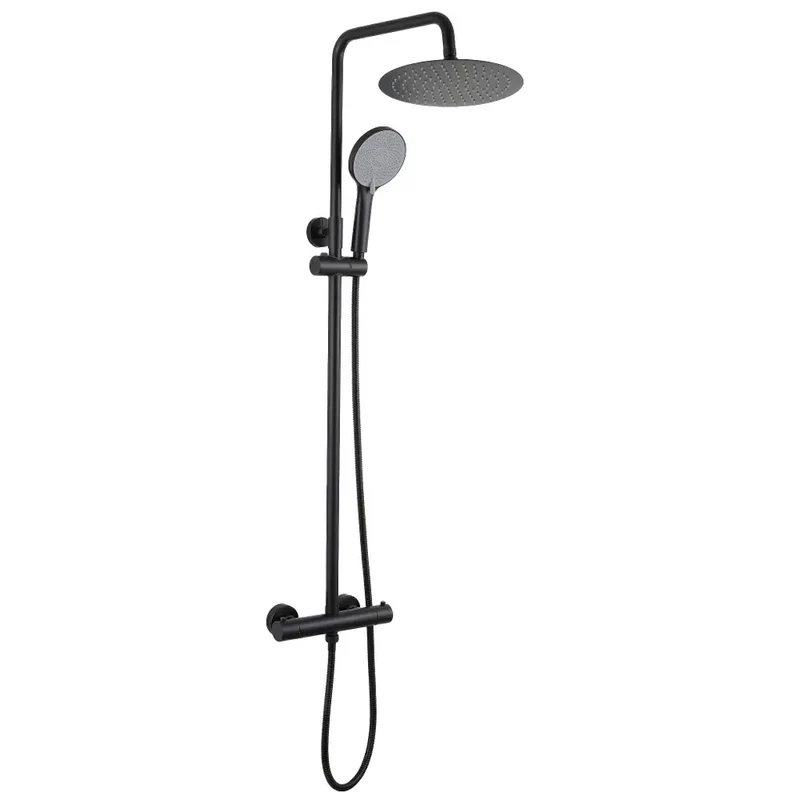 Dusche mit Thermostat Lungo Schwarz