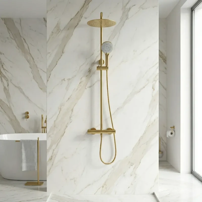 Dusche mit Thermostat Lungo Gold