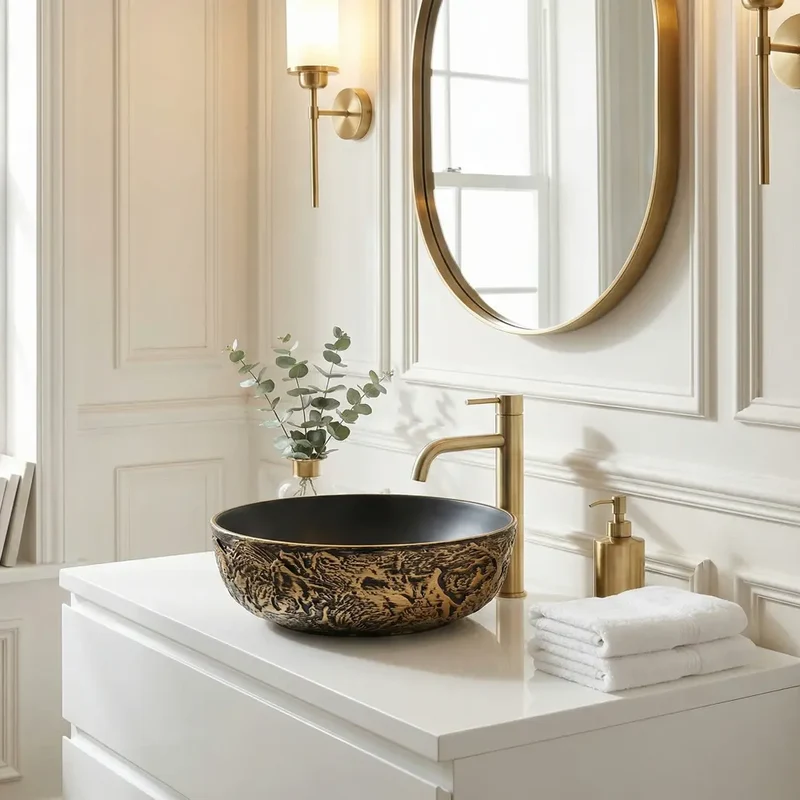 Aufsatzwaschbecken Babilon Gold Ø42cm