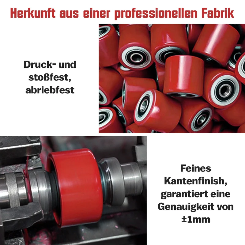 XIIW 2x Nylon Hubwagenrollen 80x70 mm Weiß, Achse 20 mm, Lastrollen für Handhubwagen, bis 1000 kg pro Rolle