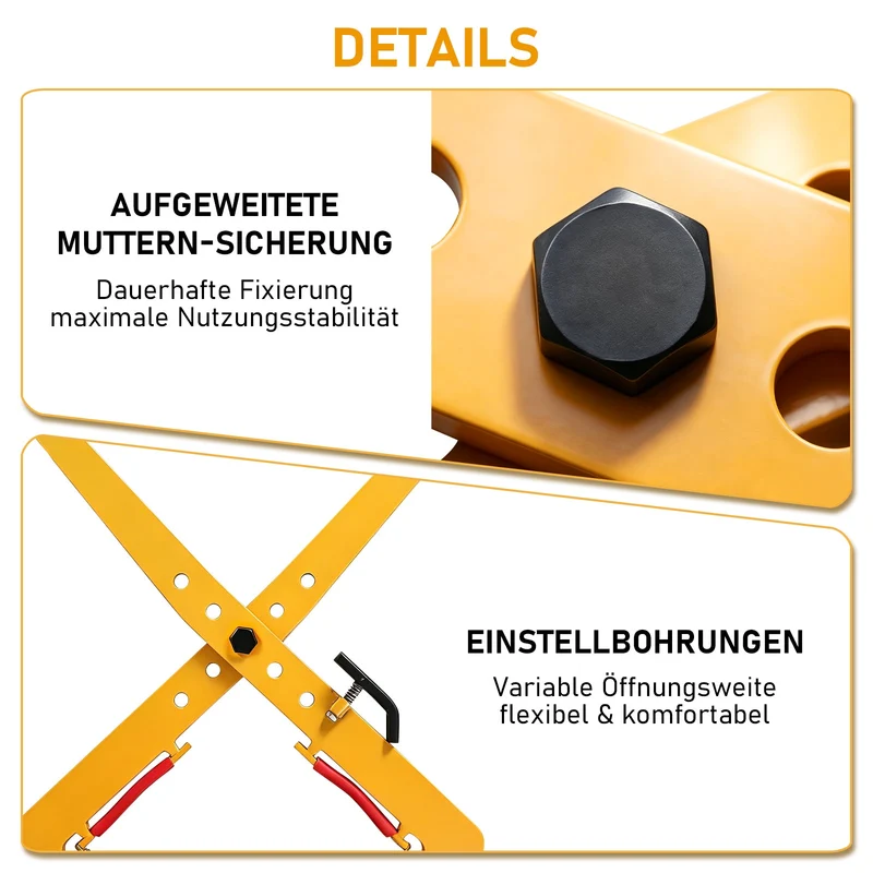 XIIW Versetzzange Bordsteinzange 350 kg, 30–51 cm, mit Kette für Bagger und Kran