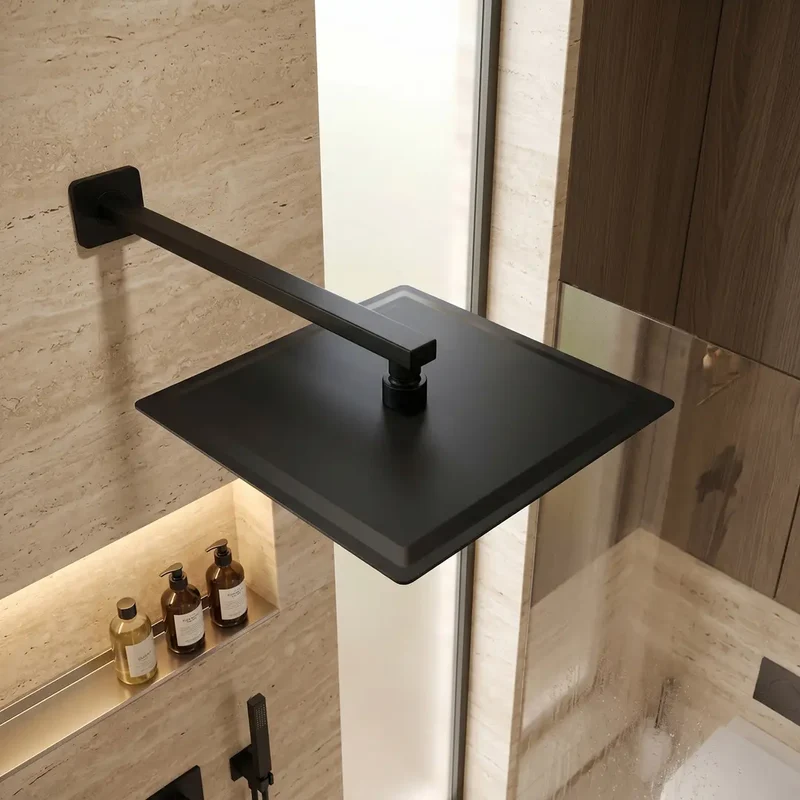 Quadratische Regendusche REA JS-P015B 30cm Schwarz