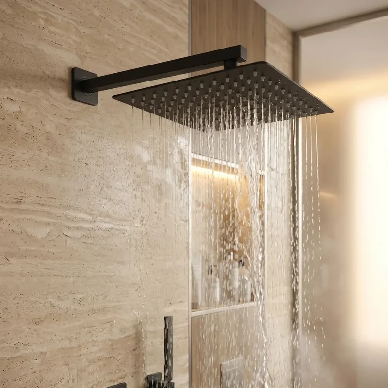 Quadratische Regendusche REA JS-P015B 30cm Schwarz