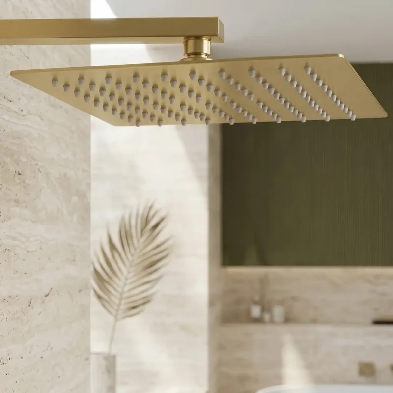 Quadratische Regendusche JS-P015BG 30cm Gold Matt