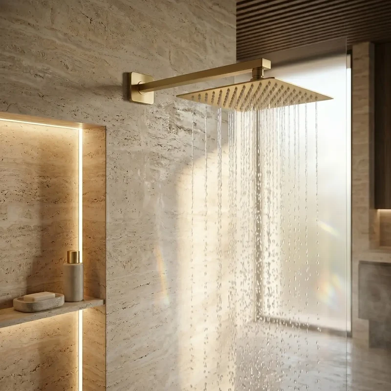 Quadratische Regendusche JS-P015BG 30cm Gold Matt