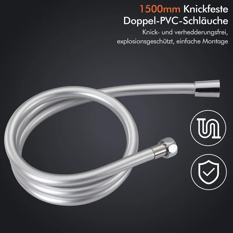 HOMELODY Duschsystem Chrom Unterputz Duscharmatur Duschsystem mit Thermostat 40℃