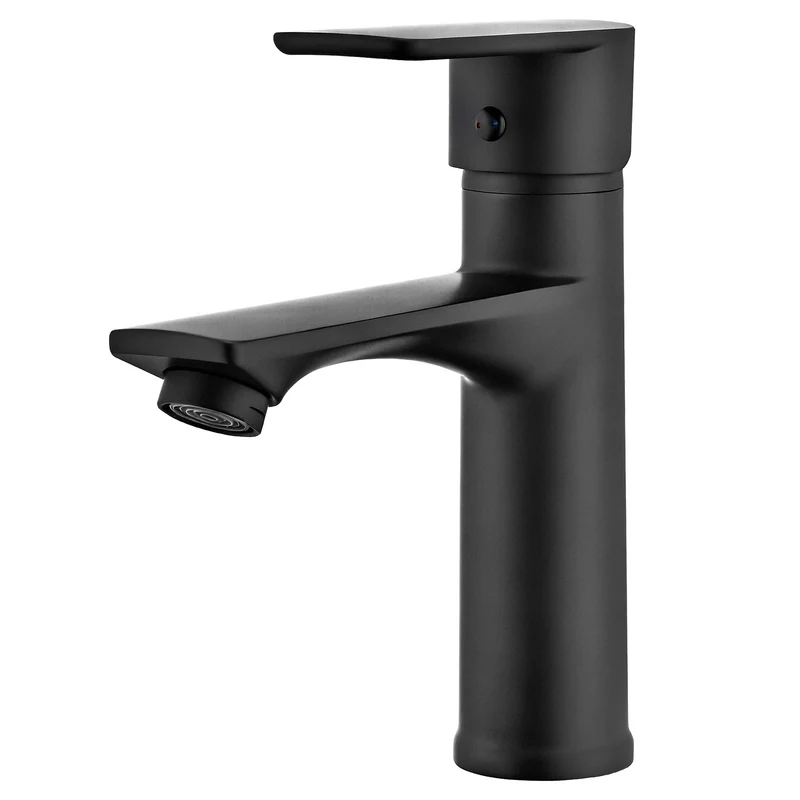 HOMELODY Wasserhahn Bad Schwarz Waschtischarmatur Mischbatterie Bad Armatur Badezimmer Waschbeckenarmatur Einhebelmischer