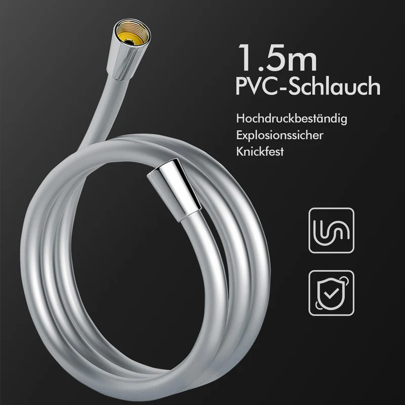 HOMELODY Duschsystem mit Thermostat Regendusche mit Armatur Eckig Duschset Messing Kopfbrause Edelstahl 30x30CM