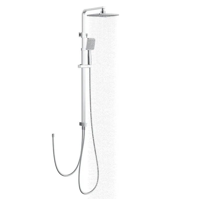 HOMELODY Duschsystem 3 Funktion Thermostat Duschsystem Regendusche mit Duscharmatur, quadratischem Duschkopf