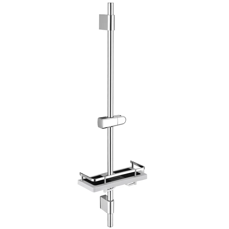 Homelody Duschstange ohne Bohren Edelstahl höhenverstellbar mit Ablage,90cm