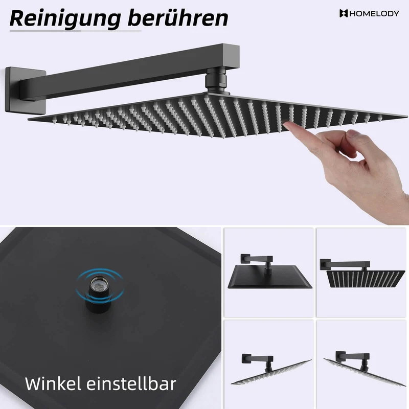Homelody Unterputz-Duschsystem Thermostat Messing Dusche