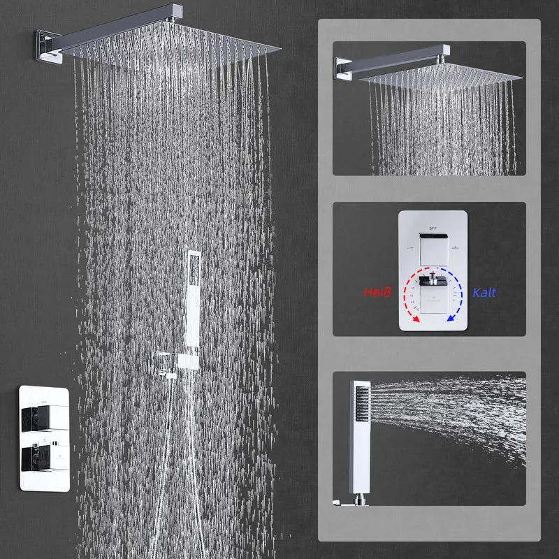Homelody Unterputz-Duschsystem Thermostat Messing Dusche