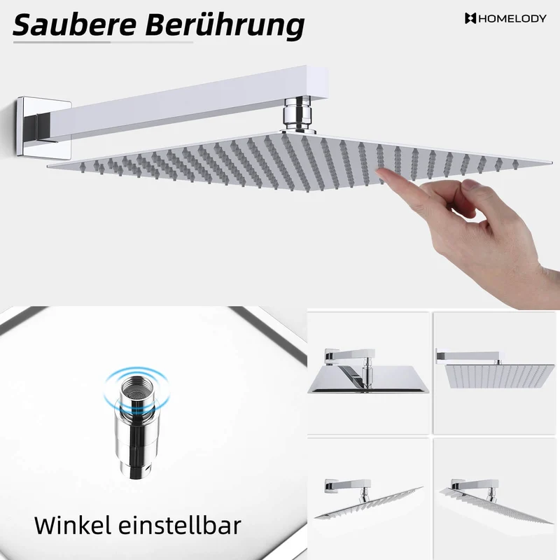 Homelody Unterputz-Duschsystem Thermostat Messing Dusche