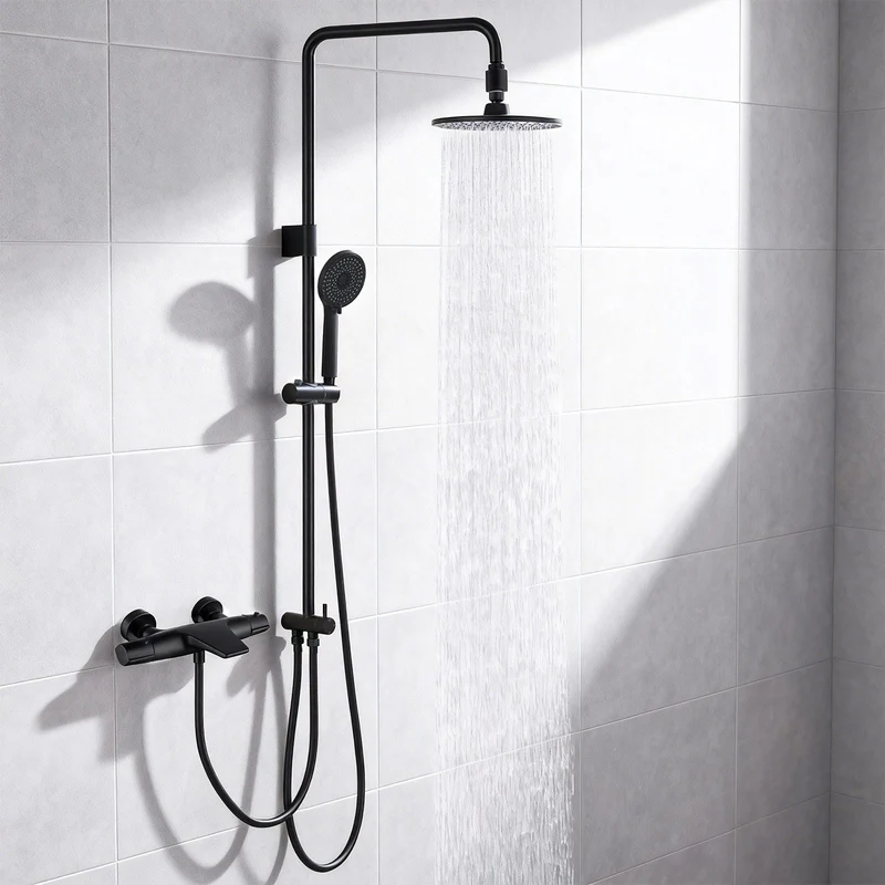 Homelody Duschsystem Abnehmbares Duschsystem mit Wasserfall Badzubehör Duschzubehör