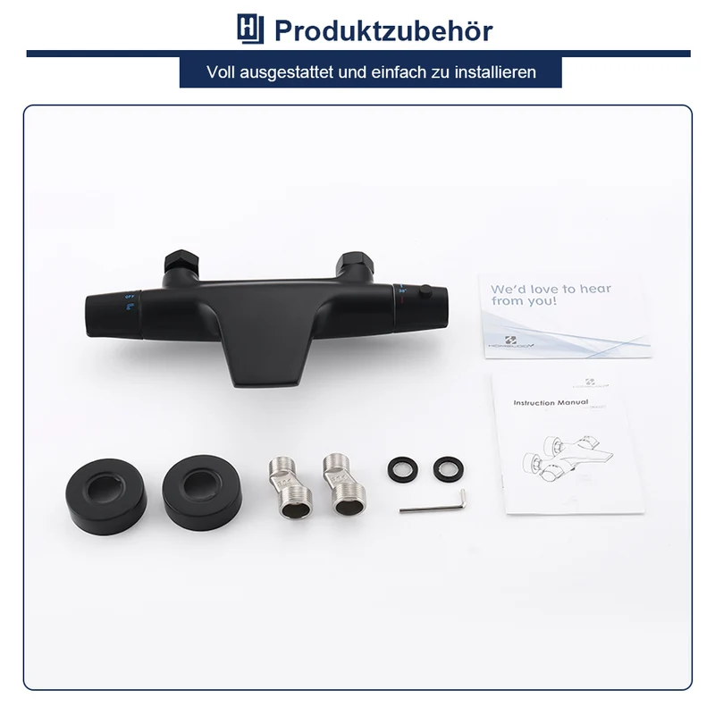 Homelody Thermostat Wasserfall Badewannenarmatur Wasserhahn Badewanne duschthermostat für Badzimmer