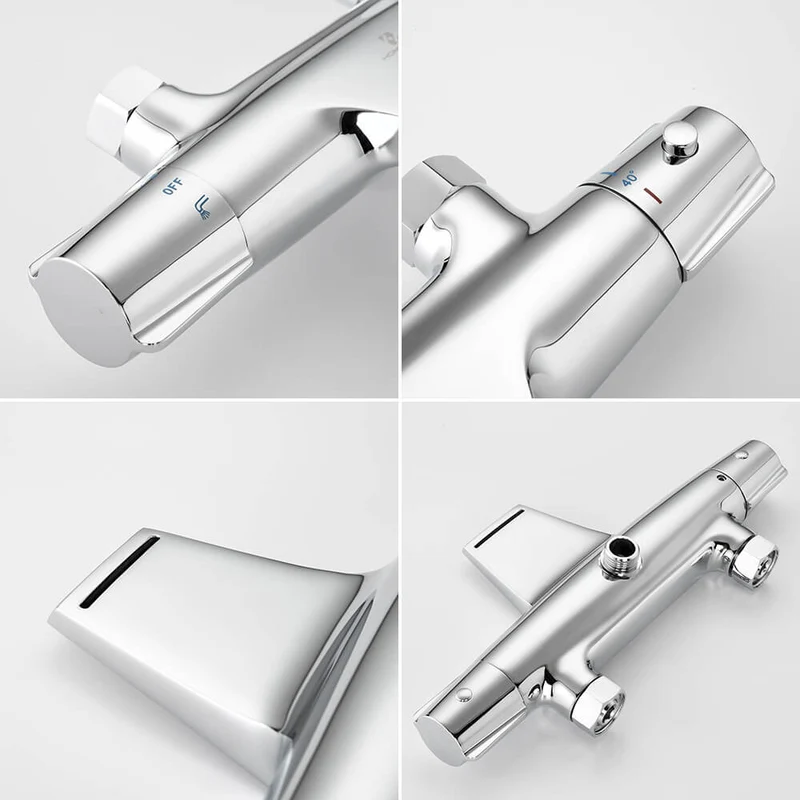 Homelody Thermostat Wasserfall Badewannenarmatur Wasserhahn Badewanne duschthermostat für Badzimmer