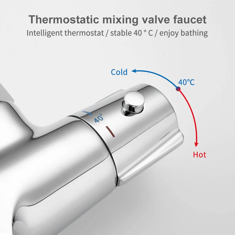Homelody Thermostat Wasserfall Badewannenarmatur Wasserhahn Badewanne duschthermostat für Badzimmer