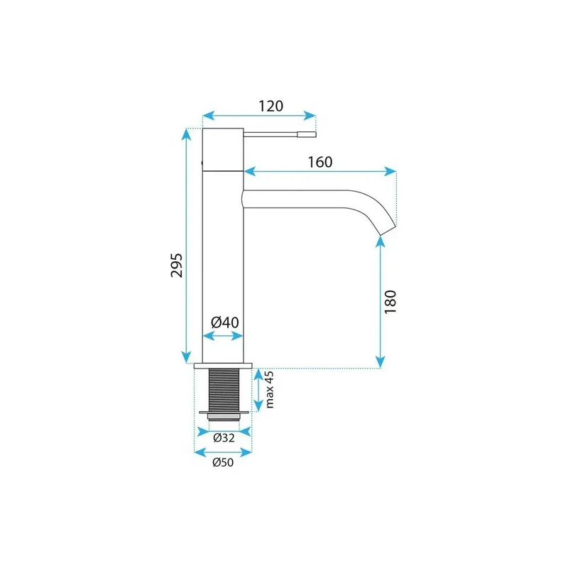 Armatur Venti High Kupfer Matt