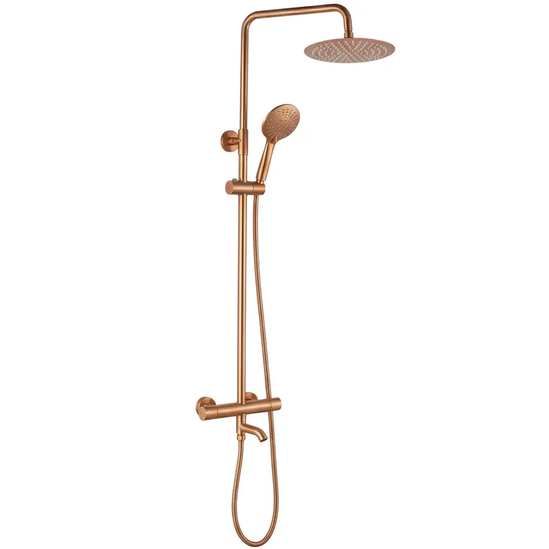 Duschsystem Lungo Diamond Kupfer Matt