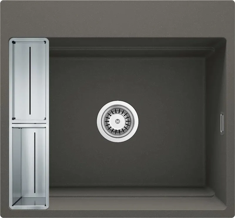DEANTE Magnetic Granitspülbecken Magnetisch // Anthrazit Metallic // ZRM-T10A