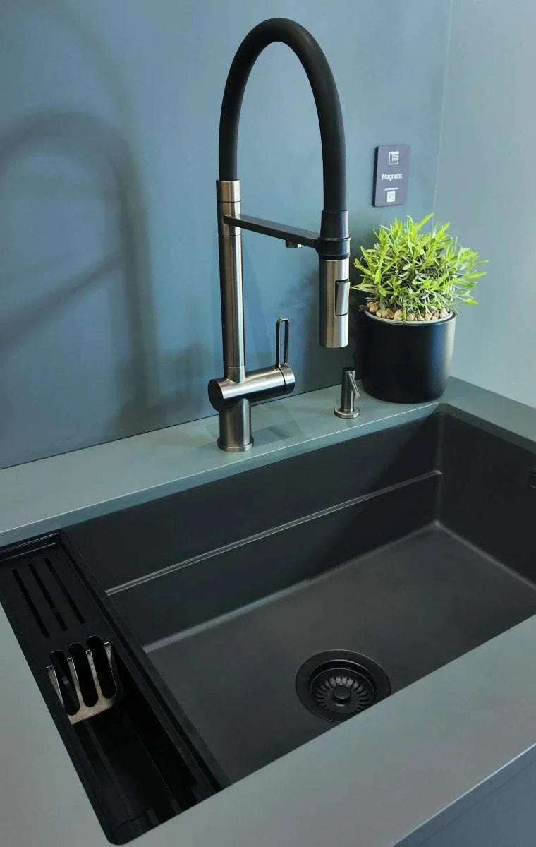 DEANTE Magnetic Granitspülbecken Magnetisch // Anthrazit Metallic // ZRM-T10A