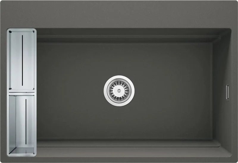 DEANTE Magnetic Granitspülbecken Magnetisch // Anthrazit Metallic // ZRM-T10B