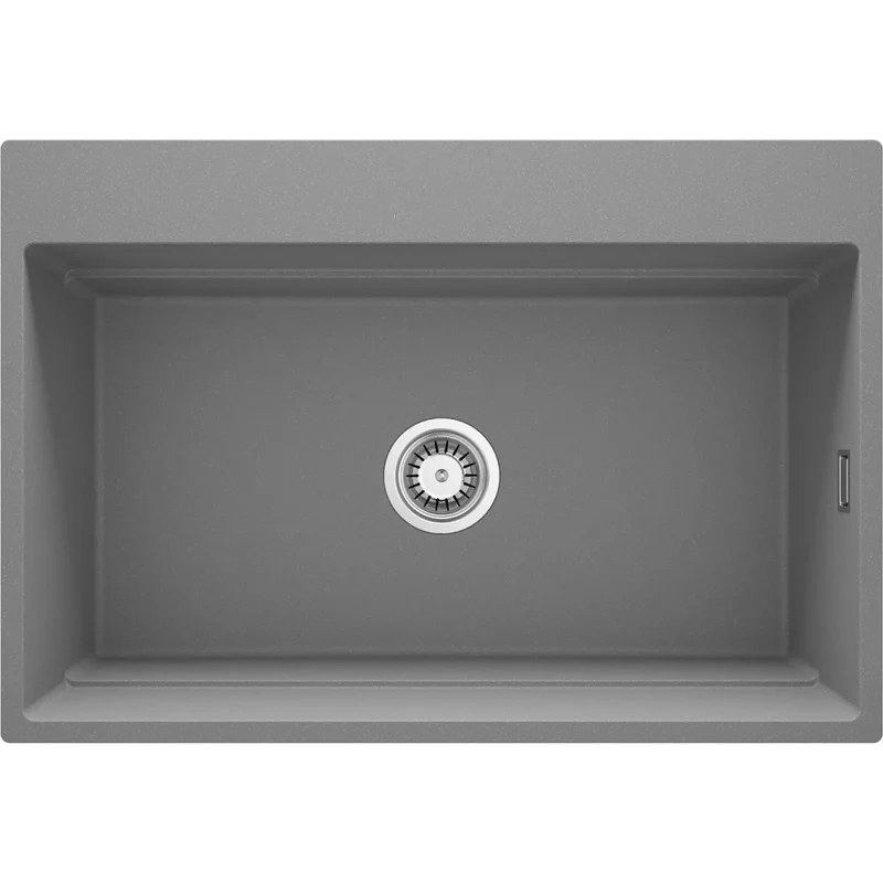 DEANTE Magnetic Granitspülbecken Magnetisch // Grau Metallic // ZRM-S10B