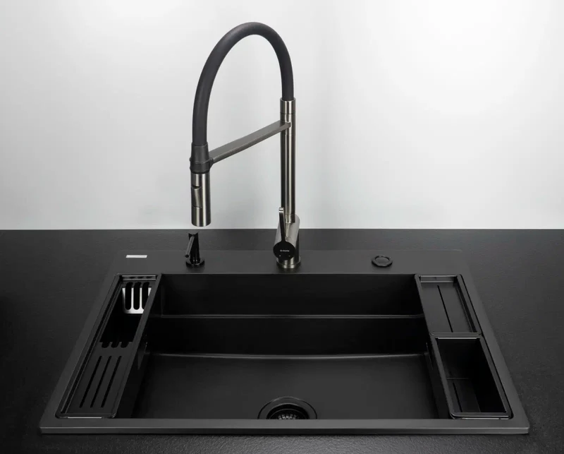 DEANTE Magnetic Granitspülbecken Magnetisch // Nero // ZRM-N10B