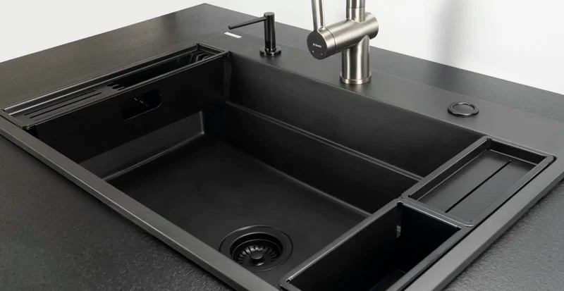 DEANTE Magnetic Granitspülbecken Magnetisch // Nero // ZRM-N10B