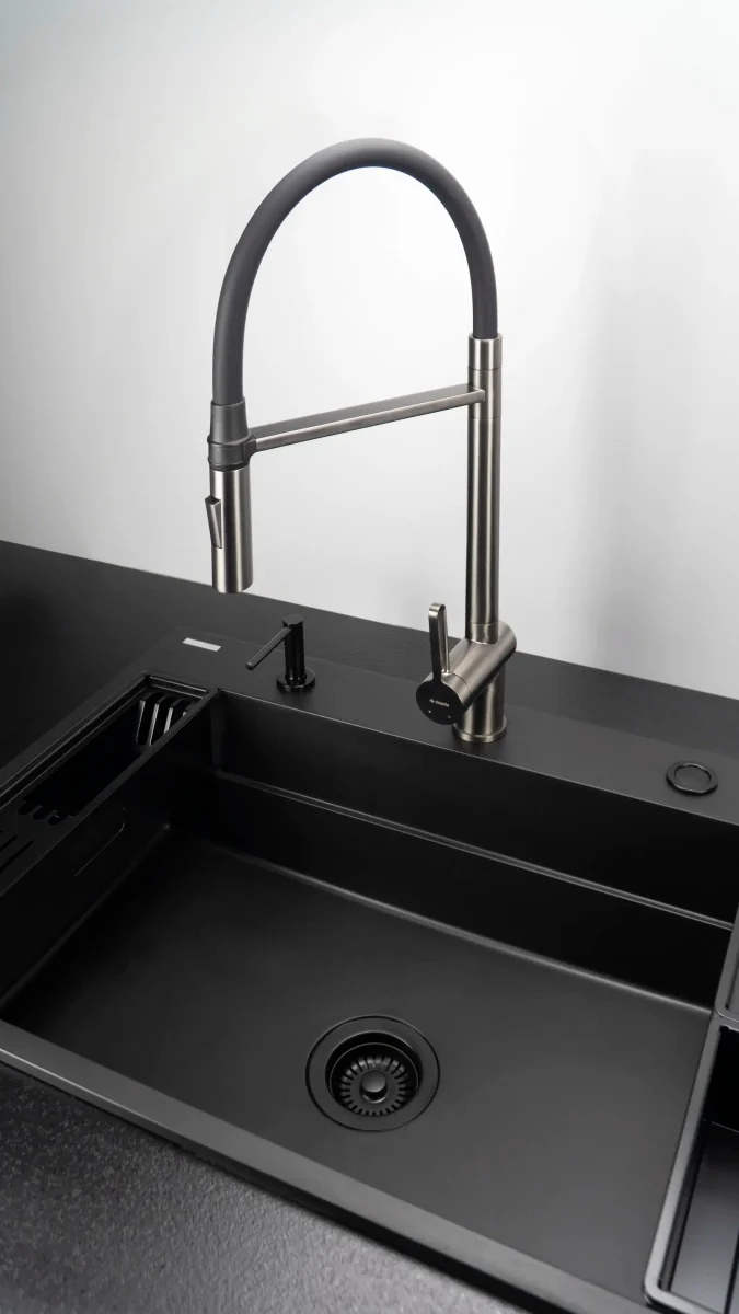 DEANTE Magnetic Granitspülbecken Magnetisch // Nero // ZRM-N10B