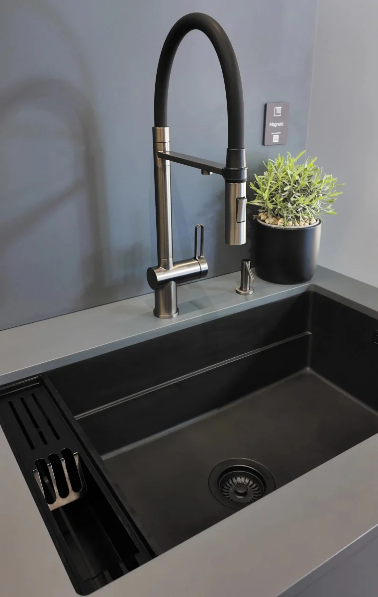 DEANTE Magnetic Granitspülbecken Magnetisch // Graphit Metallic // ZRM-G10B