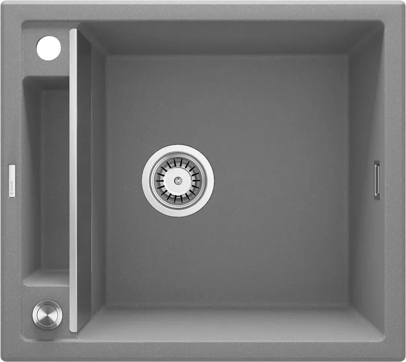 DEANTE Magnetic Granitspülbecken Magnetisch // Grau Metallic // ZRM-S103