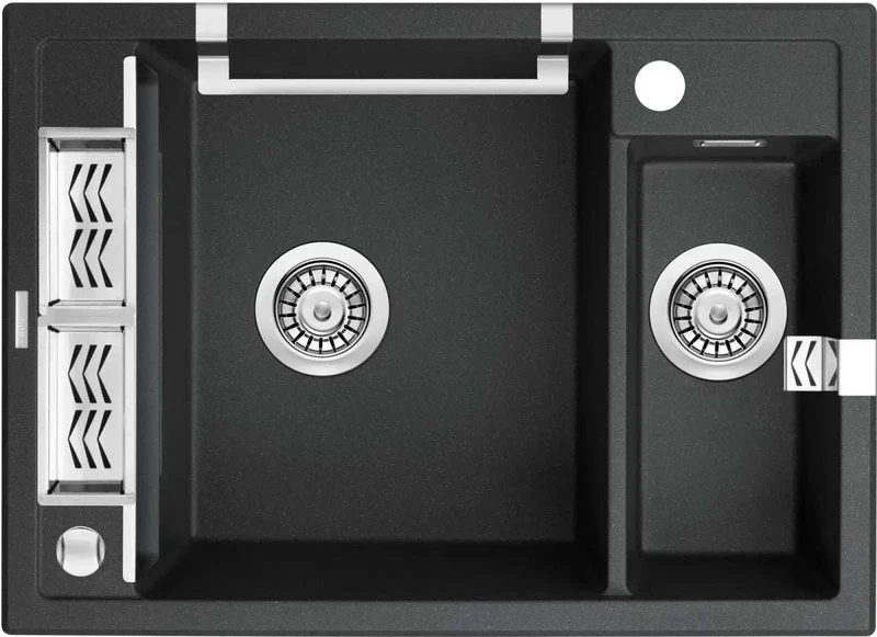 DEANTE Magnetic Granitspülbecken Magnetisch - 1.5-Becken // Graphit Metallic // ZRM-G103